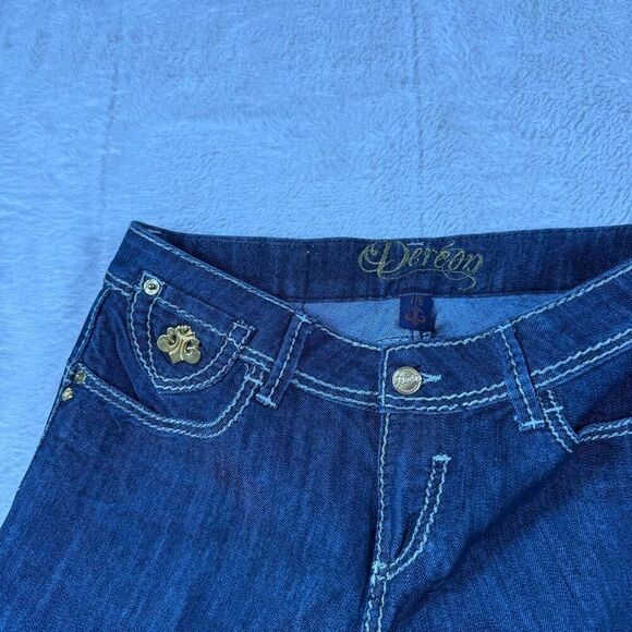 Vintage Y2K Dereon Women’s Dark Wash Bootcut Jeans - Picture 4 of 8